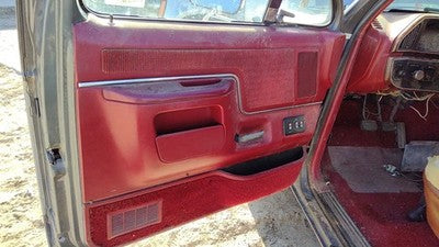1989 Ford F150 Driver Left Front Door Trim Panel Red Oem