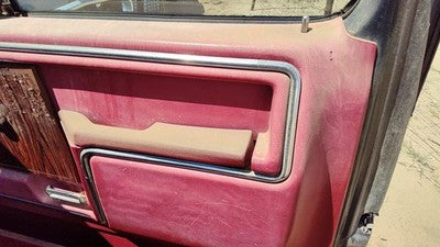 1983 Ford F150 Passenger Right Front Inside Door Trim Panel Red