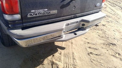 1995-1997 Ford Explorer Chrome Rear Bumper Assembly With Brackets Oem Xlt