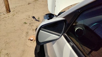 2007-2009 Mazda 3 Driver Left Side Mirror Door Mounted Oem White 34K