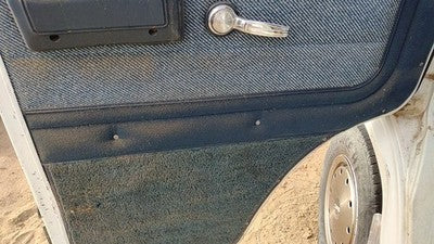 1995 Gmc Van 3500 Driver Left Front Door Trim Panel With Master Switch Blue