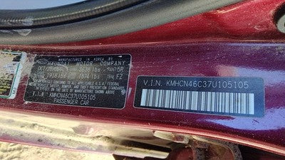2006-2011 Hyundai Accent Driver Left Manual Window Regulator Oem 4 Door