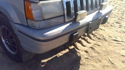 1993-1995 Jeep Grand Cherokee Front Bumper Cover Assembly Oem Silver