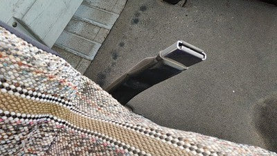 1996 Ford Van E250 Passenger Right Front Seat Belt Buckle Receiver Oem Gray