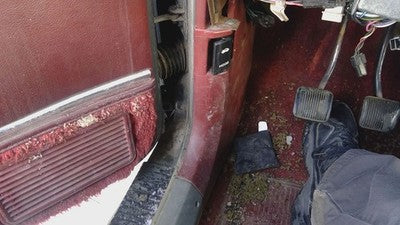 1985 Jeep Cherokee Driver Left Lower Kick Trim Panel Oem Red