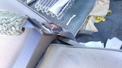 1993 Ford Van E150 Passenger Right Front Seat Belt Buckle Female Receiver Gray