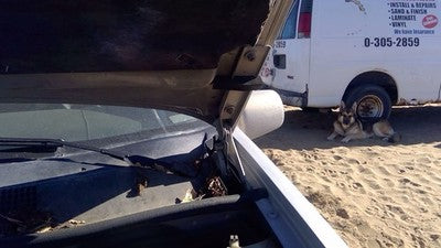 1993-1998 Jeep Grand Cherokee Driver Left Hood Hinge Assembly Oem Silver
