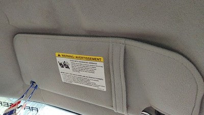 2010-2011 Ford Ranger Passenger Right Sun Visor Oem Gray Al5z1004104aa