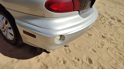 00-02 Pontiac Sunfire Rear Bumper Cover Assembly Back Silver 95U 2 Door Coupe