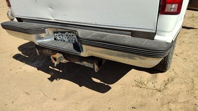 1988-1999 Chevy Silverado 1500 Chrome Rear Bumper With Mount Brackets Oem White