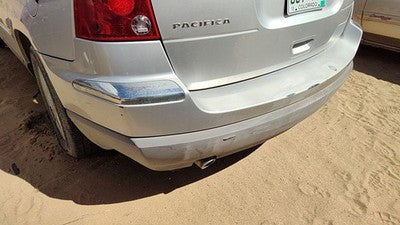 2004-2008 Chrysler Pacifica Rear Bumper Cover Assembly Oem Back Silver Ps2