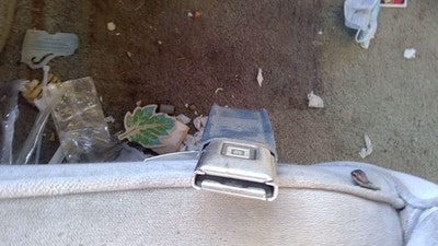 1989 Chevy G20 Van Driver Left Front Seat Belt Buckle Receiver Oem Blue