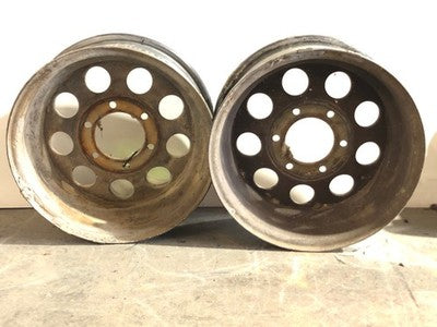 91-92 Rodeo Set Of 4 15 Steel Wheels With Trim Rings & Hub Caps Wheel Cover