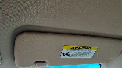 2011-2015 Hyundai Sonata Passenger Right Sun Visor Oem Camel Yda 852023Q021tx