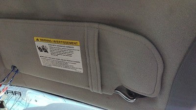 2010-2011 Ford Ranger Passenger Right Sun Visor Oem Gray Al5z1004104aa