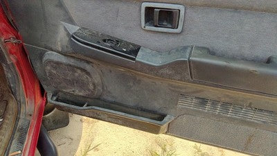 1995 Nissan Pathfinder Passenger Right Front Door Trim Panel With Switches Gray