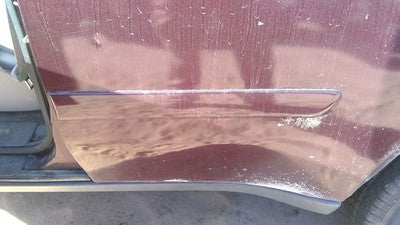 06-09 Trail Blazer Driver Left Rear Moulding From Door Back Trim Strip Red 49U