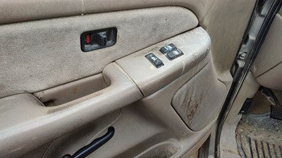 01-02 Silverado 2500 Driver Front Door Trim Panel With Master Switch Tan 52D