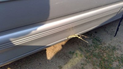 1991 Cutlass 2 Door Passenger Right Rear Moulding On Quarter Panel Silver Rocker