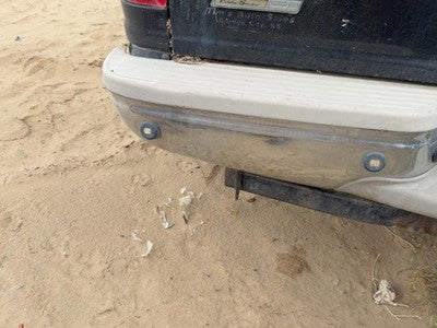 1997-2002 Ford Expedition Chrome Rear Bumper With Mount Brackets Oem Black