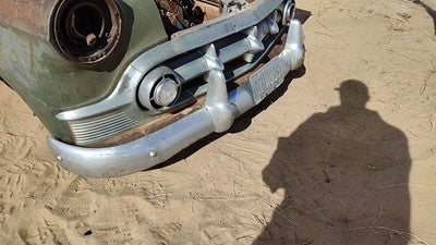 1953 Chevy Bel Air 150 Sedan Front Bumper Assembly With Brackets Chrome Oem