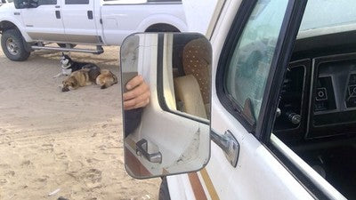 1979 Ford Van E250 Driver Left Side Mirror Door Mounted Oem Chrome