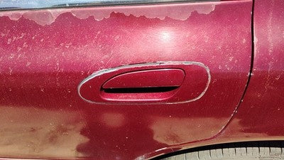 1995 Honda Accord Driver Left Front Outside Door Handle Oem Red