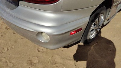 00-02 Pontiac Sunfire Rear Bumper Cover Assembly Back Silver 95U 2 Door Coupe