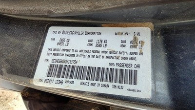 1999-2004 Chrysler 300M Windshield Wiper Transmission Linkage Oem 05011198Aa