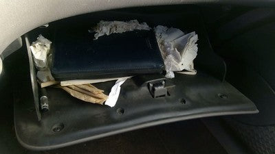 1998 Ford Taurus Glove Box Assembly Complete Door With Latch Oem Gray
