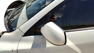 2007-2009 Mazda 3 Driver Left Side Mirror Door Mounted Oem White 34K