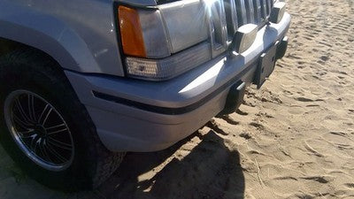 1993-1995 Jeep Grand Cherokee Front Bumper Cover Assembly Oem Silver