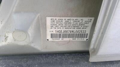 1992-2000 Honda Civic 14" Steel Wheel Oem Factory Rim 14x5