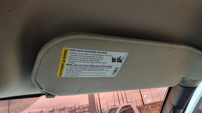 2003-2014 Chevy Express Van Passenger Right Sun Visor Oem Gray 93W 84054691