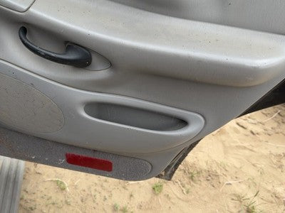 00-02 Expedition Passenger Right Rear Door Trim Panel With Switches Back Gray 12
