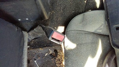 1989 Chevy Camaro Driver Left Front Seat Belt Buckle Receiver Oem Black