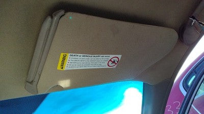 1997 Buick Century Passenger Right Sun Visor Oem Taupe 52B