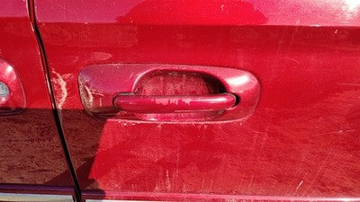 01-07 Town & Country Driver Left Rear Outside Door Handle Back Inferno Red Prh