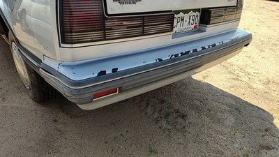 1990-1991 Olds 88 Rear Bumper Cover Assembly Oem Back Gray 25556243
