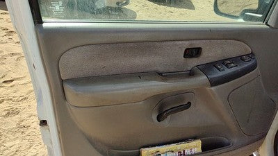 99-02 Silverado 1500 Driver Front Door Trim Panel With Master Switch Gray 92D