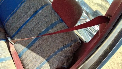1983 Ford F150 Driver Left Front Seat Belt Retractor Oem Shoulder Red