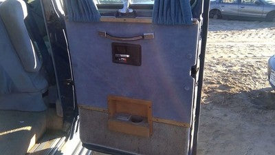 1989 Chevy G20 Van Passenger Right Rear Inside Door Trim Panel Only Back Blue