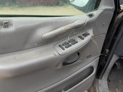 00-02 Expedition Driver Left Front Door Trim Panel With Master Switch Gray 12