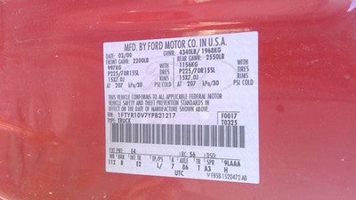 2000 Ford Ranger Driver Left Rear Brake Backing Plate Assembly Oem