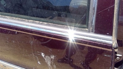 93 Cadillac Fleetwood Passenger Right Rear Moulding Door Back Trim Upper Chrome