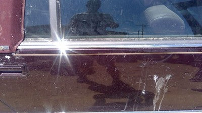 93 Cadillac Fleetwood Passenger Right Rear Moulding Door Back Trim Upper Chrome