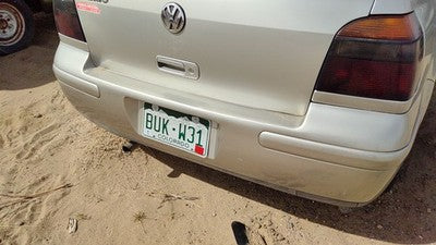 1999-2002 Vw Cabrio Convertible Rear Bumper Cover Assembly Oem Back Silver