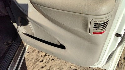 2001 Grand Caravan Passenger Right Front Inside Door Trim Panel Only Gray E7l5