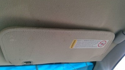 1998 Saturn Sw2 Passenger Right Sun Visor Oem Gray