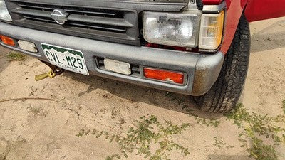 1993-1995 Nissan Pathfinder Front Bumper Assembly Chrome With Mount Brackets Oem